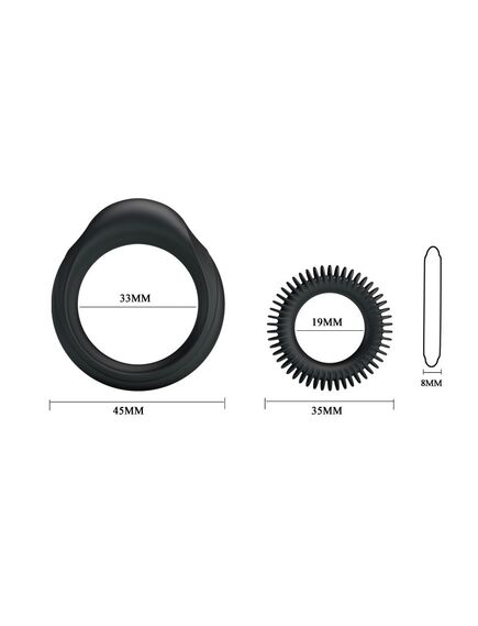 Набор эрекционных колец Manhood, 2 шт , изображение 5