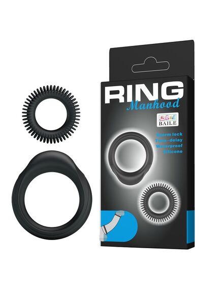 Набор эрекционных колец Manhood, 2 шт , изображение 6