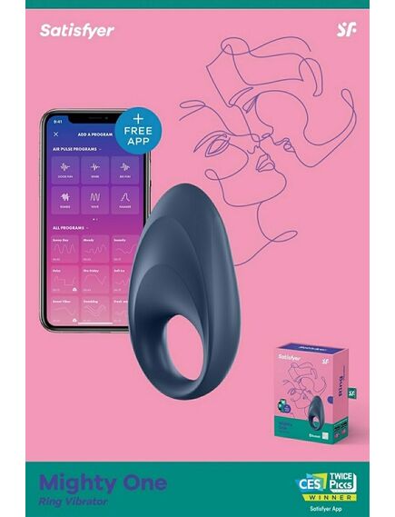 Эрекционное кольцо Satisfyer Mighty One с возможностью управления через приложение , изображение 2
