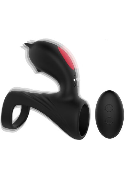 Эрекционное кольцо с вибрацией и с пультом HiFun RCT 