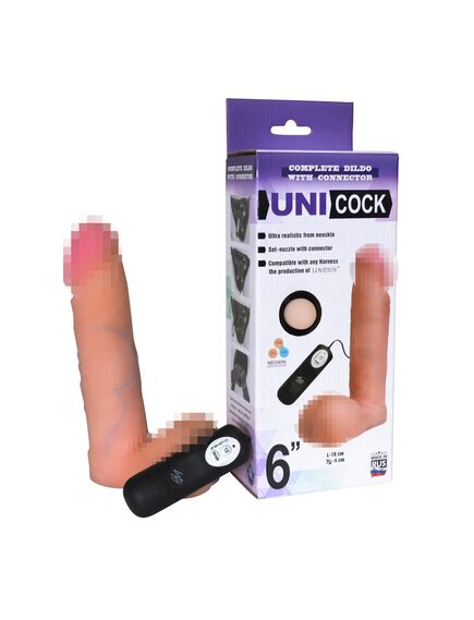 Насадка на Harness с вибрацией UNICOCK 6"d , изображение 6