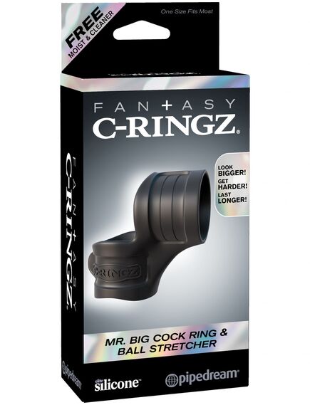 Кольцо на пенис и утяжка на мошонку Fantasy C-Ringz Mr. Big Cock Ring and Ball Stretcher , изображение 3