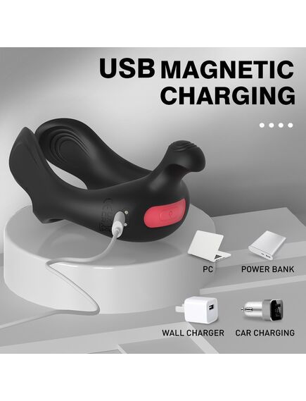 Эрекционное кольцо с вибрацией "Dot ring-rct", с пультом Д/У , изображение 2