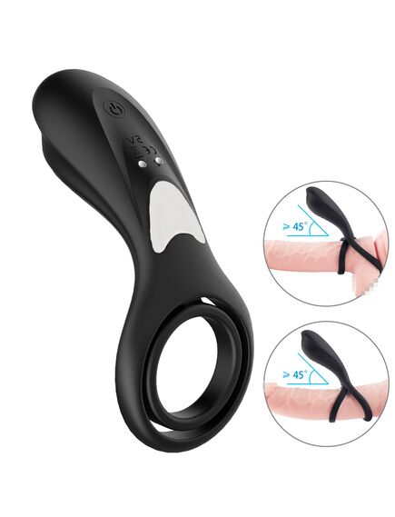 Эрекционное кольцо с вибрацией, подхватом под мошонку "Rings" , изображение 3