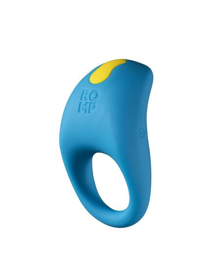 Эрекционное кольцо Romp Juke с вибрацией, синее , изображение 3