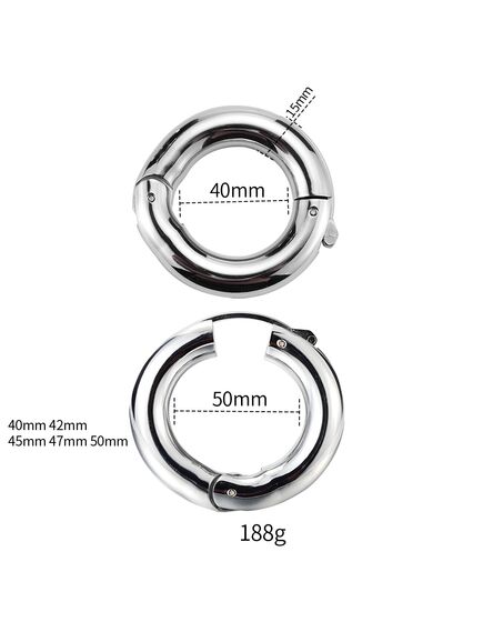 Металлическое эрекционное кольцо с регулировкой от 4см до 5см , изображение 5
