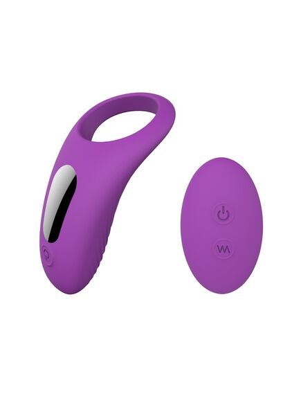 Эрекционное кольцо фиолетовое с вибрацией Himan RCT с пультом 