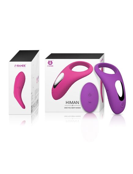 Эрекционное кольцо фиолетовое с вибрацией Himan RCT с пультом , изображение 4