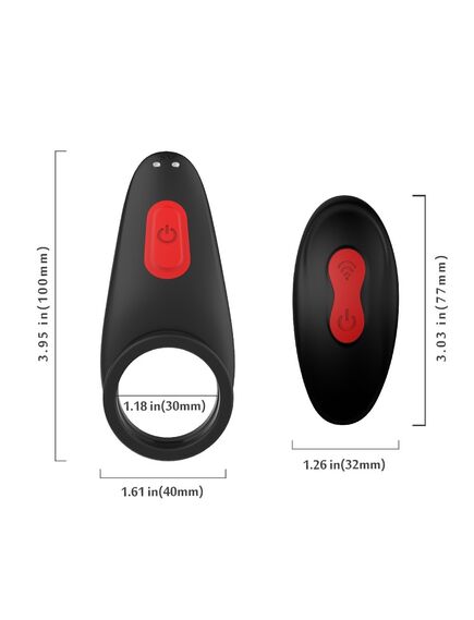 Эрекционное кольцо с вибрацией Coco-RCT с пультом , изображение 4