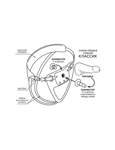 Страпон Best Uni Strap с 2 насадками , изображение 15