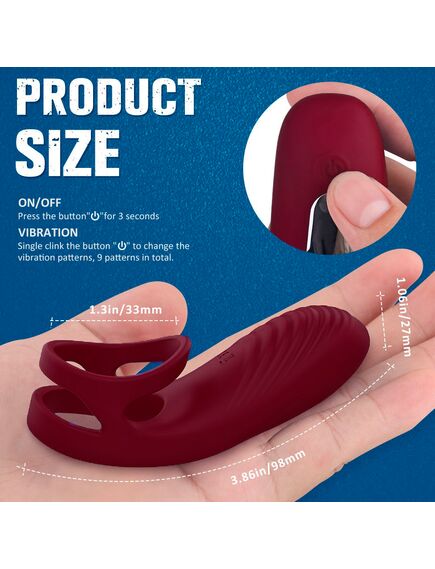 Эрекционное виброкольцо Nicholas-RCT с пультом 