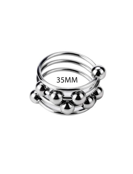 Металлическое эрекционное кольцо 3,5 см , изображение 5