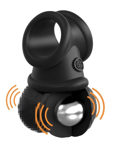 Эрекционное кольцо с вибрацией в форме машонки Cock elite , изображение 2