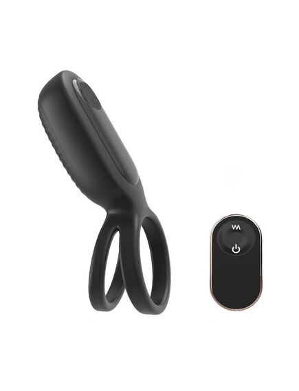 Эрекционное Виброкольцо с пультом "Squidward-RTC Black" , изображение 2