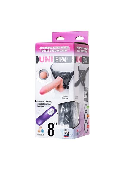 Пояс с двумя насадками UNI Strap 8" с вибрацией , изображение 10