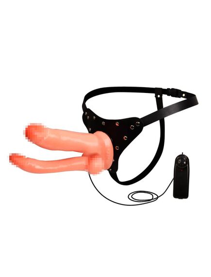 Страпон двойной с вибрацией 