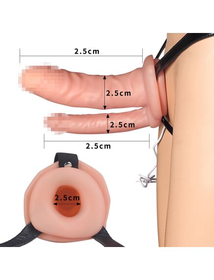 Вибрострапон унисекс Фалопротез для двойного проникновения , изображение 5