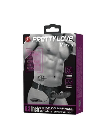 Фалопротез черного цвета с вибрацией Marvin , изображение 4