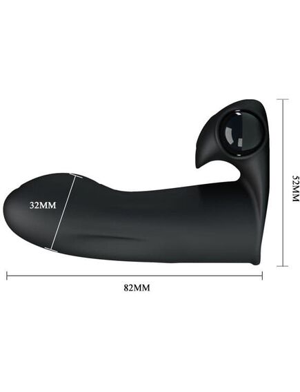 Насадка на палец с вибрацией черная , изображение 2