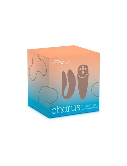 Сенсорный вибромассажер для пар We-Vibe Chorus Aqua, Расцветка: Голубой , изображение 2