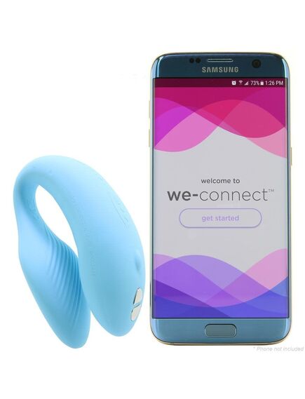 Сенсорный вибромассажер для пар We-Vibe Chorus Aqua, Расцветка: Голубой , изображение 8