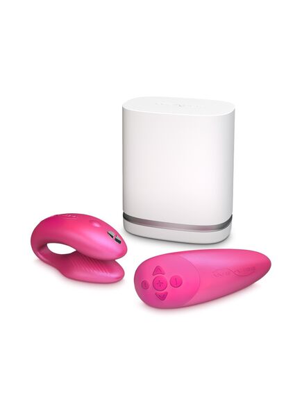 Сенсорный вибромассажер для пар We-Vibe Chorus Pink, Расцветка: Розовый , изображение 4