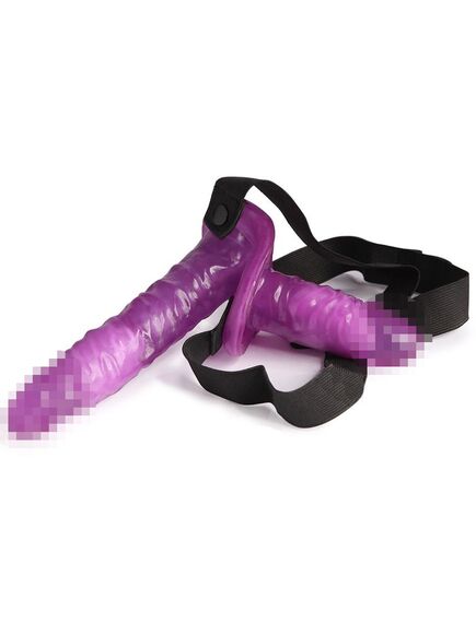 Страпон с вибрацией и внутренней насадкой "Duo"- 18 СМ , изображение 3