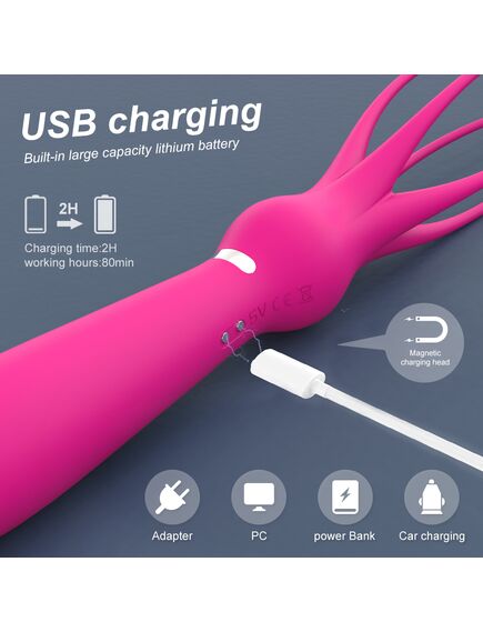 Двусторонний вибромассажер "Squid" , изображение 3