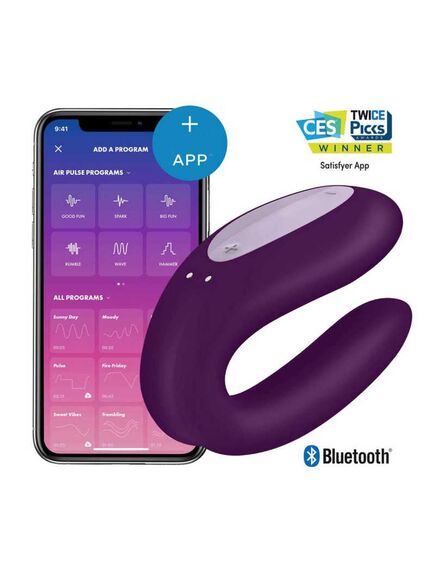 Парный вибратор Satisfyer Double Joy с приложением 
