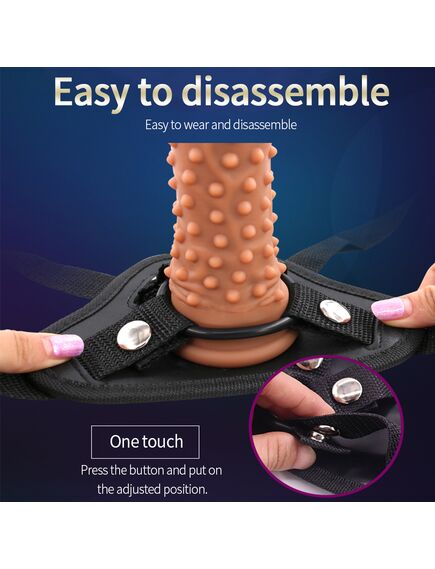 Полый страпон-фалопротез с пупырышками на трусиках , изображение 3