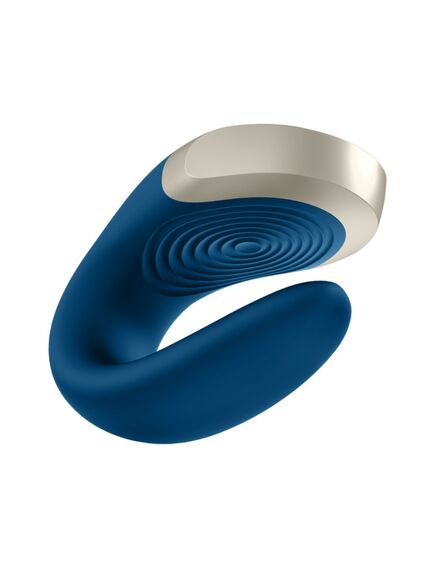 Парный вибратор Satisfyer Double Love с возможностью управления через пульт и приложение (голубой) , изображение 2