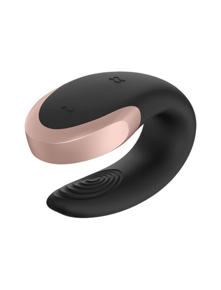 Парный вибратор Satisfyer Double Love с возможностью управления через пульт и приложение (черный) , изображение 2
