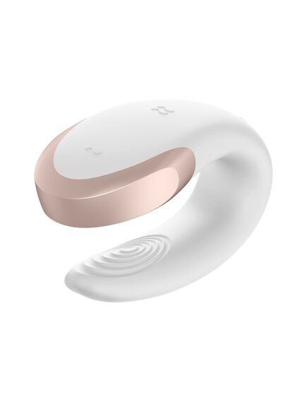 Парный вибратор Satisfyer Double Love с возможностью управления через пульт и приложение (белый) , изображение 3