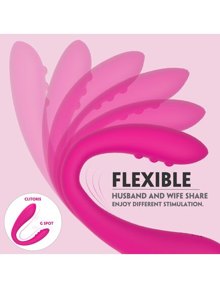 Универсальный гнущийся парный вибратор "Clare" , изображение 2