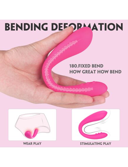 Универсальный гнущийся парный вибратор "Clare" , изображение 6