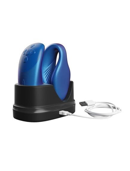 Сенсорный вибромассажёр для пар We-Vibe Chorus Blue Two Become One, Расцветка: Синий , изображение 5