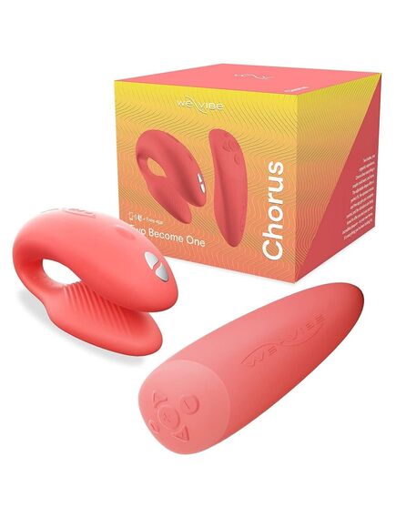 Сенсорный вибромассажёр для пар We-Vibe Chorus Two Becom One, Расцветка: Оранжевый 