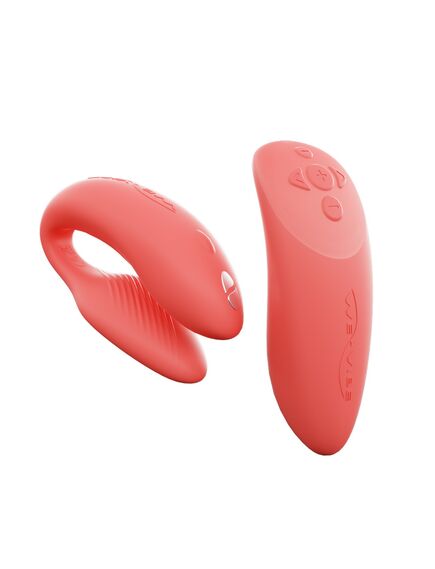 Сенсорный вибромассажёр для пар We-Vibe Chorus Two Becom One, Расцветка: Оранжевый , изображение 2