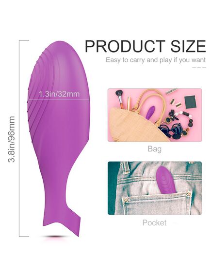 Вибронасадка на палец "Vicky" Фиолетовая , изображение 2