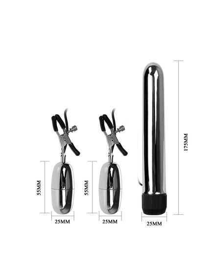 Вибратор и зажимы на соски Turbo Nipple Clamps , изображение 4