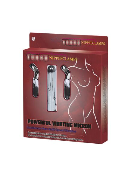 Вибратор и зажимы на соски Turbo Nipple Clamps , изображение 7