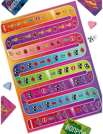 Настольная игра для пар «Грани наслаждения», 60 карт, игровое поле, 18+ , изображение 3