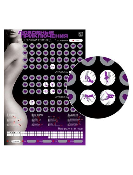 Скретч-плакат «Секс-гид. Любовные приключения», А3, 18+ , изображение 4
