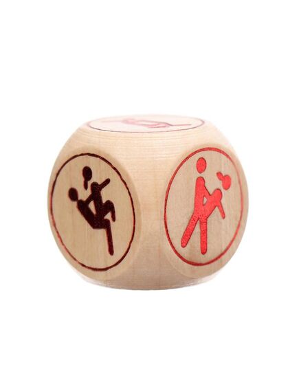 Кубик для двоих «Ночь любви. Позы», 1 деревянный кубик, 18+ , изображение 3