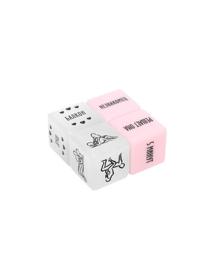 Кубики для двоих «Ахи вздохи. Романтическая фантазия», 2 неоновых кубика, 2 пластиковых кубика, 18+ , изображение 3