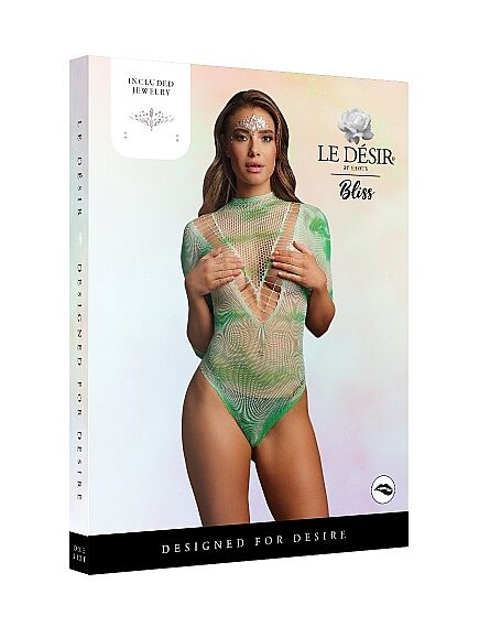 Боди с рукавами 3/4 и наклейкой - O/S 