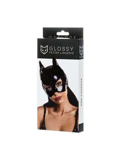 Полу-шлем с ушками кошки Glossy (One Size) , изображение 3