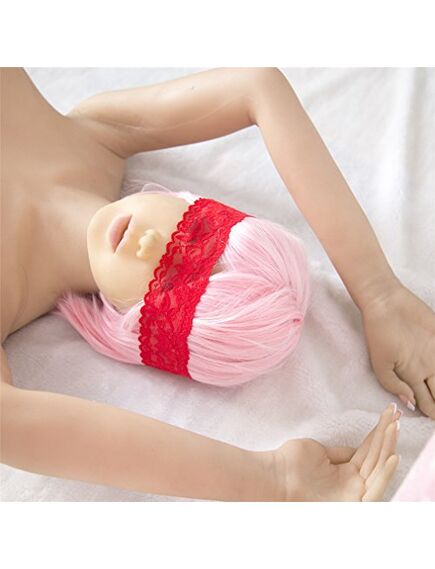 Эротическая ажурная маска красного цвета , изображение 3