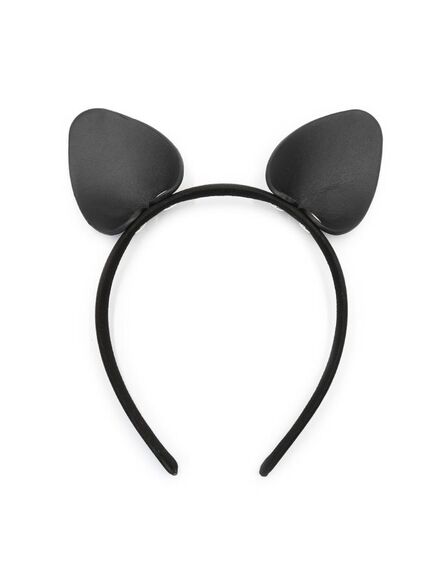 Ободок с ушками кошечки черный 