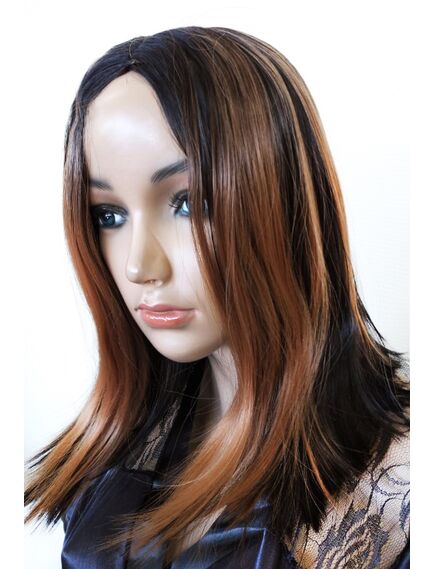 Парик с гладкими мелированными волосами 